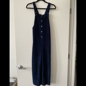 Madewell velvet overalls